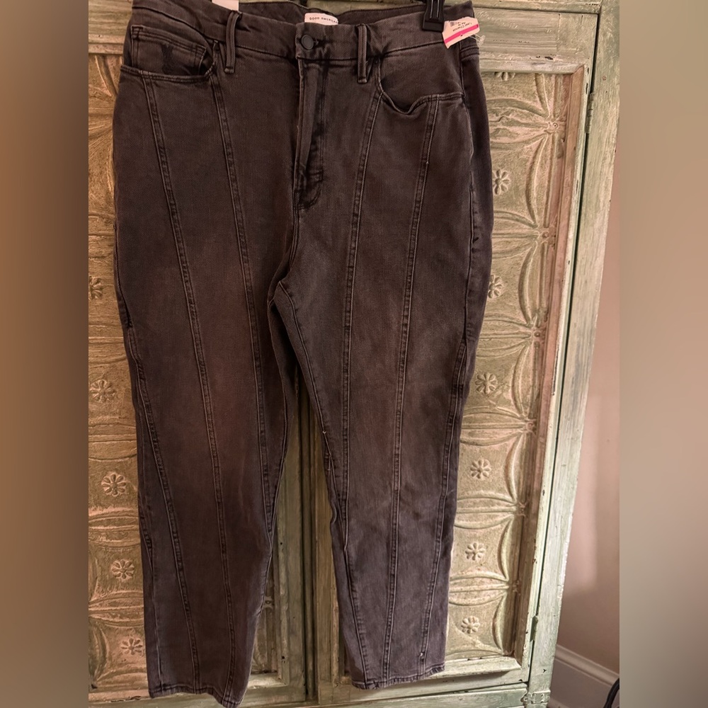 Good American black/gray jeans. Size 15. NWT